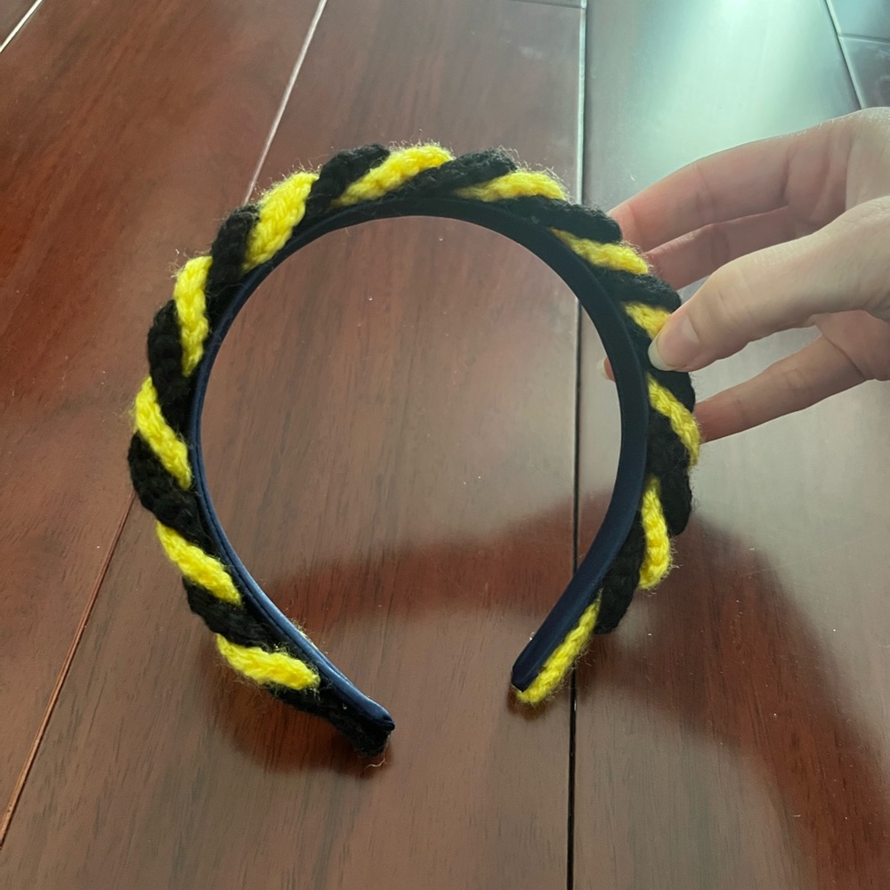 Homemade crocheted headband